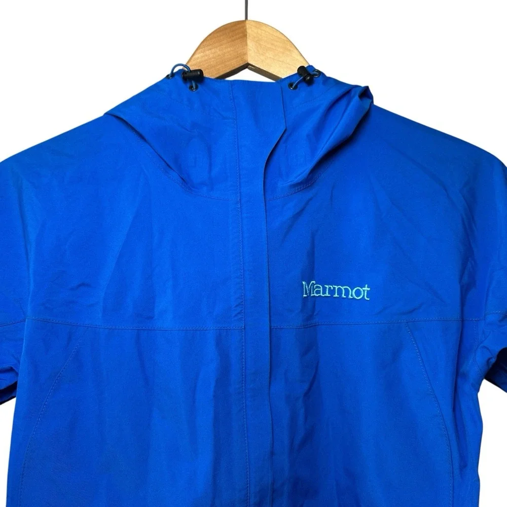 Marmot Gore-Tex Paclite‎ Rain Jacket Blue Men's Size S Waterproof Hiking